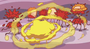 IMFINZI attacking cancer cells graphic