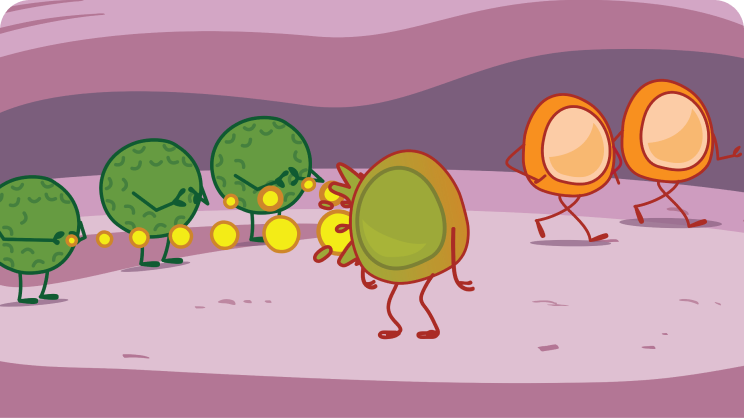 Role of Immune System with Fight Cancer Cells Illustration