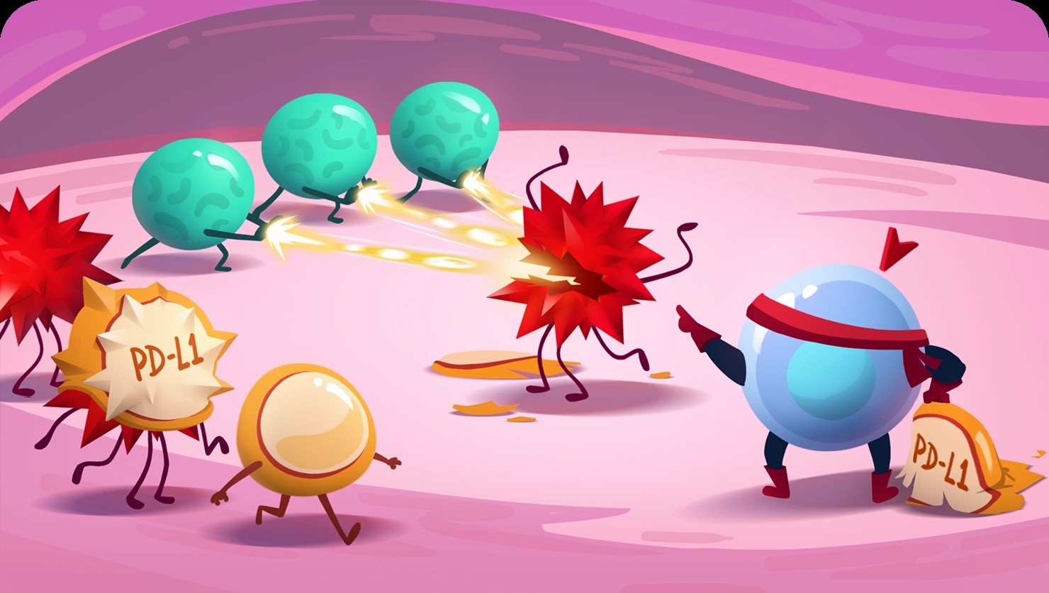Role of IMFINZI on Healthy Cells Illustration
