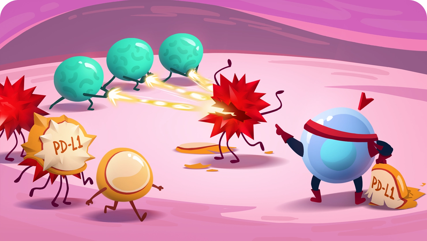 IMFINZI’s Role on Healthy Cells Illustration